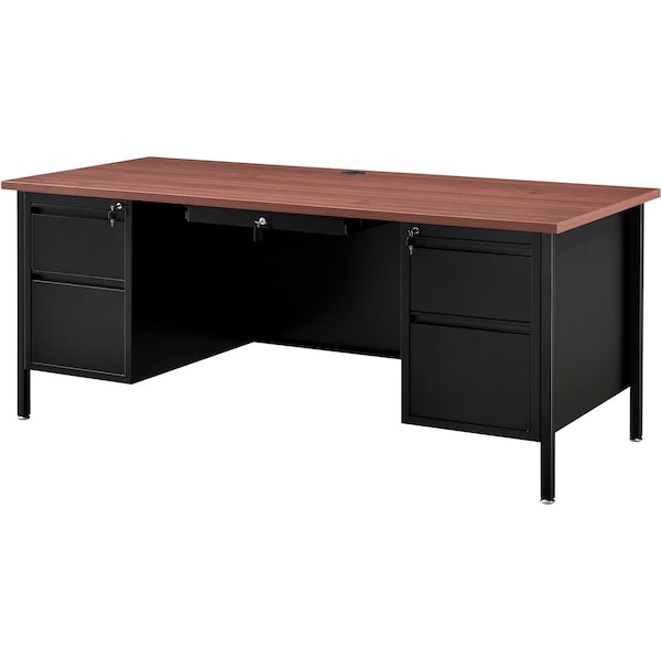 Interion By Global Industrial Teacher's Desk, 30 in D X 30-1/2 in H, 72 in W X - 695633MH