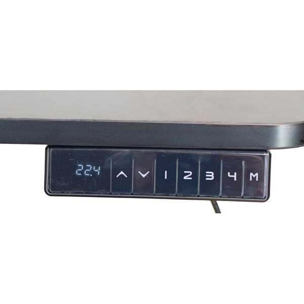 Uncaged Ergonomics RiseUpElectricStandingDesk60X30"BambooDesktopSitStandOffice, Rubb - RUBB
