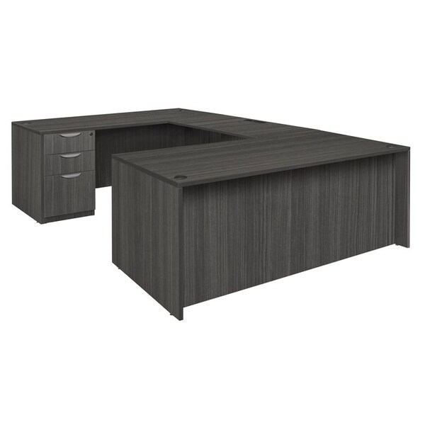 Regency Legacy U-Desks, 106 D X 29 H, 71 W X Wood, Ash Grey - LUDF7135AG