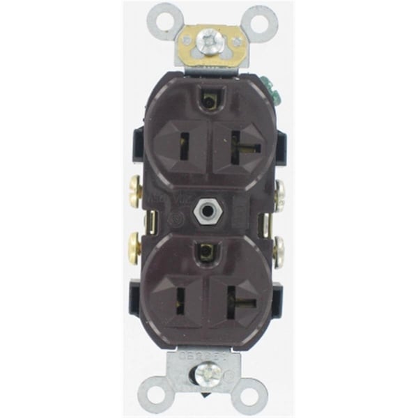 Ezgeneration Brown Commercial Grade Straight Blade Duplex Receptacle - EZ334614