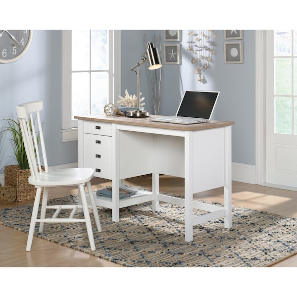 Sauder Single Ped Desk, 19.45 in D X 29.76 in H, 47.16 in W X Engineered wood - 427309