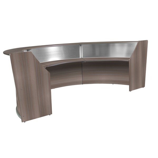 Regency 71 in D X 45.5 in H, 143.5 in W X Wood, Plexi, Driftwood Grey - 77313GY