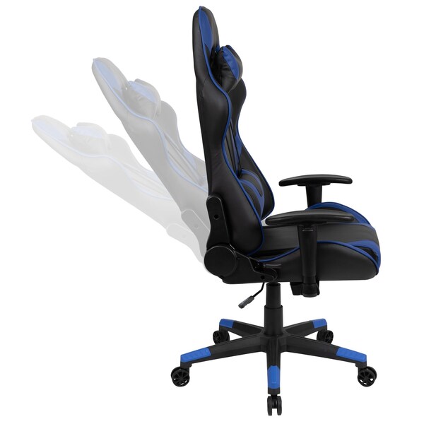 Flash Furniture Red Gaming Desk-Cup Holder/Reclining Chair Set - BLN-X20RSG1030-BL-GG