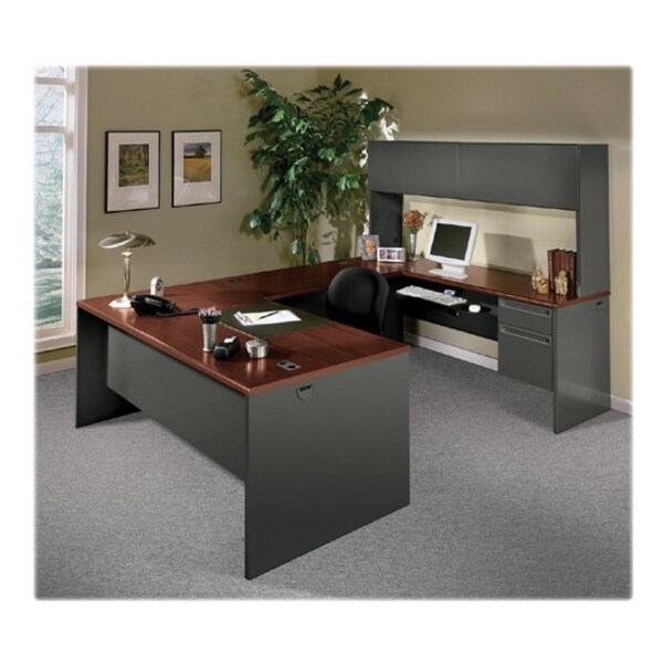 Hon Return Shell Returns, 24 in D X 29-1/2 in H, 48" W X Mahogany/Charcoal - H38216L.N.S