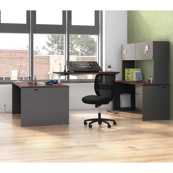 Hon Return Shell Returns, 24 in D X 29-1/2 in H, 48" W X Mahogany/Charcoal - H38216L.N.S