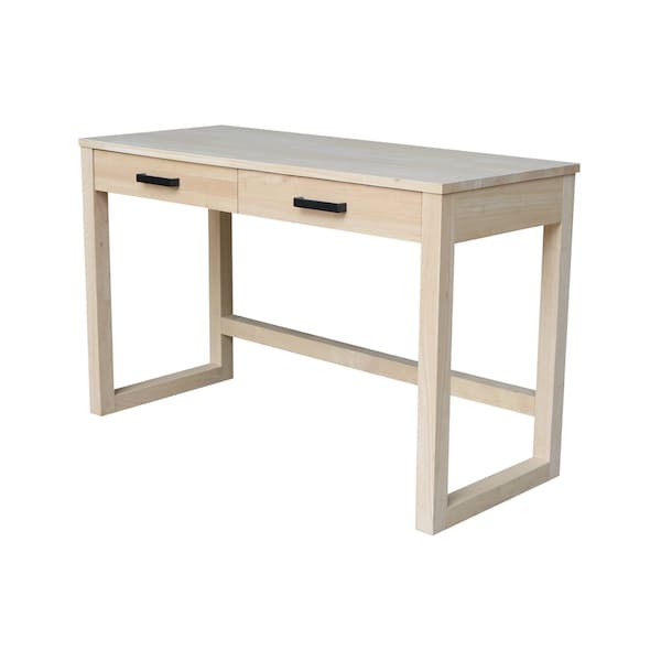 International Concepts Carson Solid Wood Desk with 2 Drawers - Unfinished - OF-71