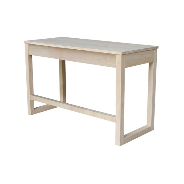 International Concepts Carson Solid Wood Desk with 2 Drawers - Unfinished - OF-71