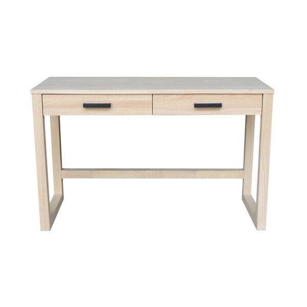 International Concepts Carson Solid Wood Desk with 2 Drawers - Unfinished - OF-71