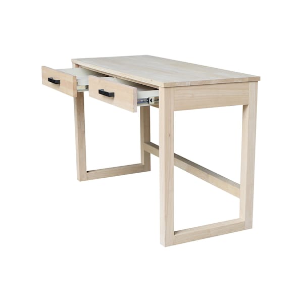International Concepts Carson Solid Wood Desk with 2 Drawers - Unfinished - OF-71