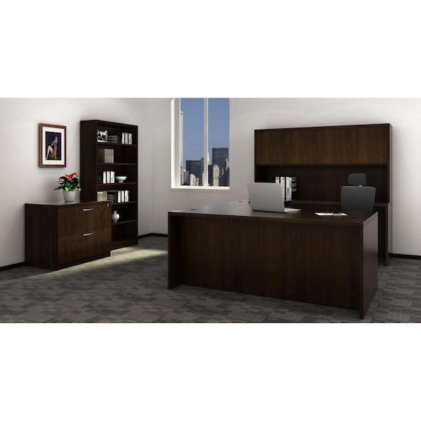 Lorell Desk Return Return, 23.6" D X 30" H, 47.3" W X P2 Particleboard, Mahogany - LLR34322