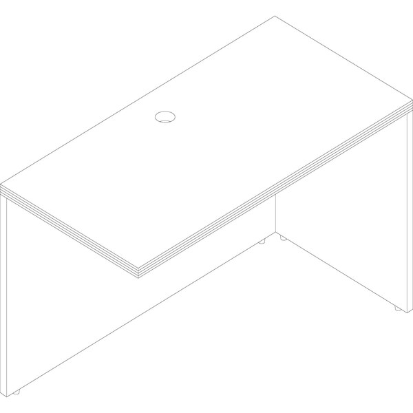 Lorell Desk Return Return, 23.6" D X 30" H, 47.3" W X P2 Particleboard, Mahogany - LLR34322