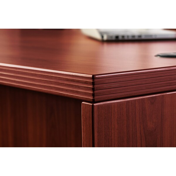 Lorell Desk Return Return, 23.6" D X 30" H, 47.3" W X P2 Particleboard, Mahogany - LLR34322