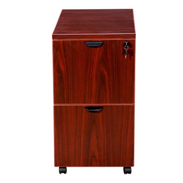 Boss Mobile Pedestal, File/File Mahogany, 16"x22"x29.5"H - N149-M