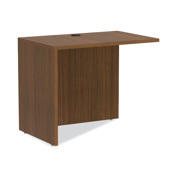 Alera Desk Shell Valencia Reversible Return/Bridge Shell, 23.63 in D X 29.5" H, 35" W X Modern Walnut - VA353624WA