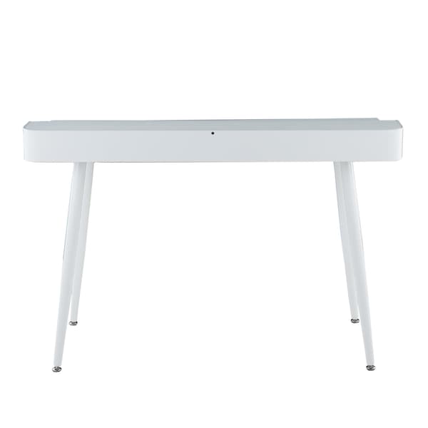 Lumisource Harvey Desk in White Steel, White, Natural Wood and Whites - OFD-HRVY WNA