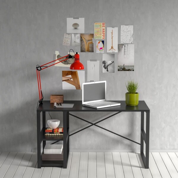 Homedora Sude Study Desk, Black - HD-ON30EV-SUD-SD-BLC