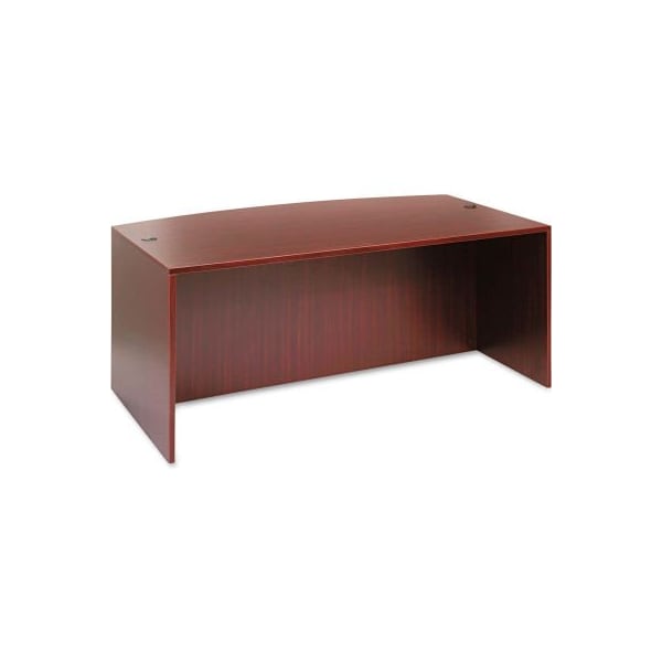 Alera Alera Desk Shell with Bow Front - 71"W x 41-3/8"D x 29-1/2"H - Mahogany - Valencia Series - ALEVA227236MY