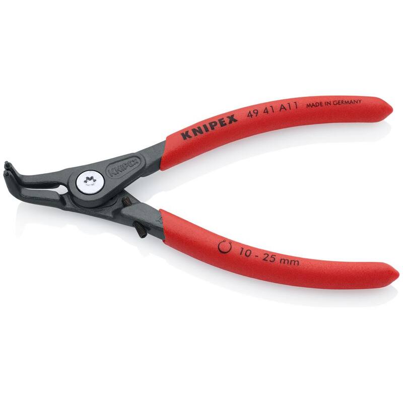 KNIPEX External 90-Degree Angled Precision Snap Ring Pliers with Limiter with Adjustable Opening - 49 41 A11