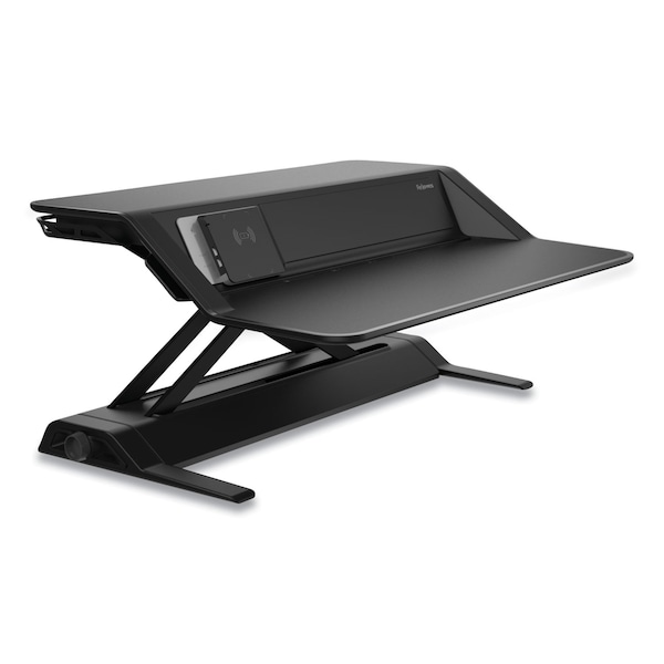 Fellowes Desks, 24-1/4 in D X 22.5" H, 32.75" W X Plastic; Steel, Black - 8080301