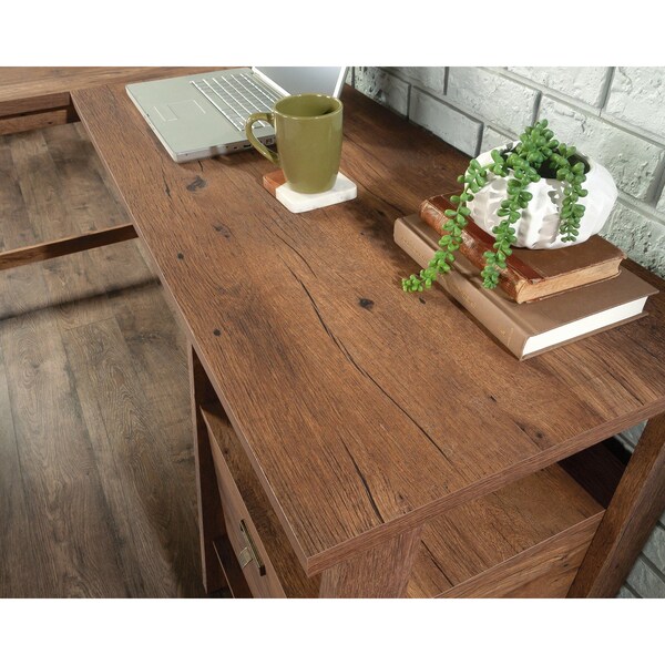 Sauder L-Desk, 66.18 in D X 29.25 in H, 59.06 in W X Engineered wood - 428834