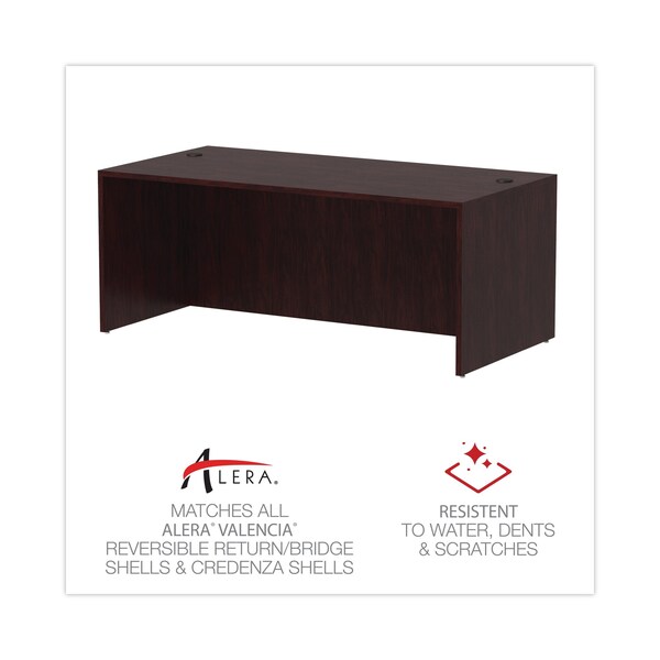 Alera Straight Front Desk Valencia(TM) Series Straight-Front Desk Shell, 35-1/2" D X 29-1/2" H, 71" W X - ALEVA217236MY