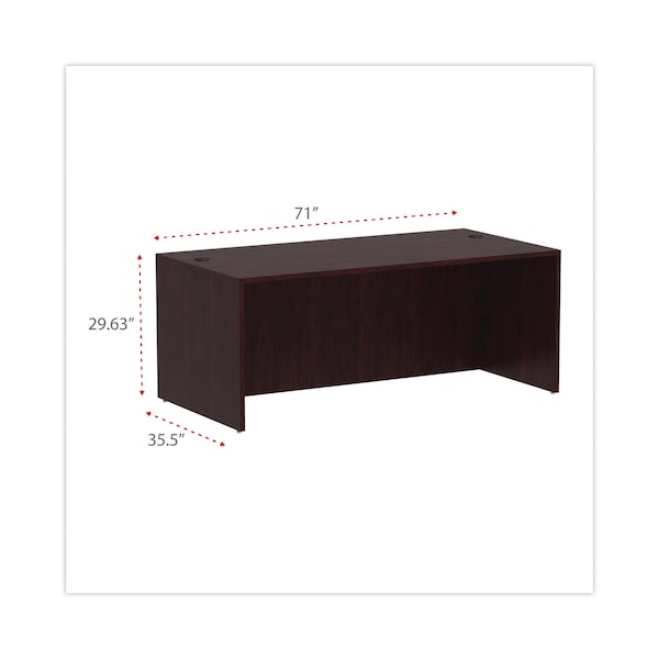Alera Straight Front Desk Valencia(TM) Series Straight-Front Desk Shell, 35-1/2" D X 29-1/2" H, 71" W X - ALEVA217236MY