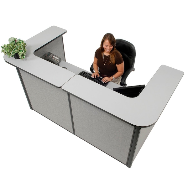 Interion By Global Industrial 44 in D X 44 in H, 88 in W X Gray - 249008GG