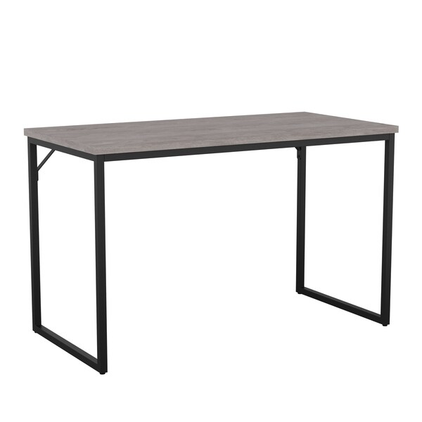 Martha Stewart 23.5 in. D X 47.25 in. W X Engineered Wood, Steel, Gray Top/Oil Rubbed Bronze Frame - XU-M-BLK-106-GY-BK-MS