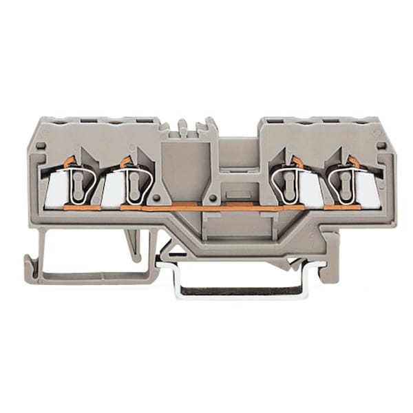 Wago TERMINAL BLOCK SPRING MULTI, 5MM 600V/20A/28-12AWG, 2CON-2CON GREY - 280-833