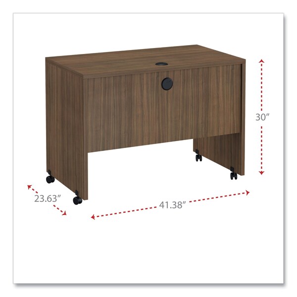 Alera Alera Valencia Mobile Workstation Desk, 23.63 in D X 30" H, 41.38" W X Laminate, Modern Walnut - ALEVA204224WA