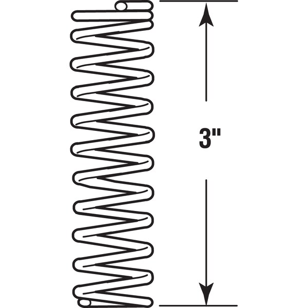 Prime-Line Compression Spring , 0.105 in. Diameter, 1-1/8 in. x 3 in. (2-pack) - SP 9734