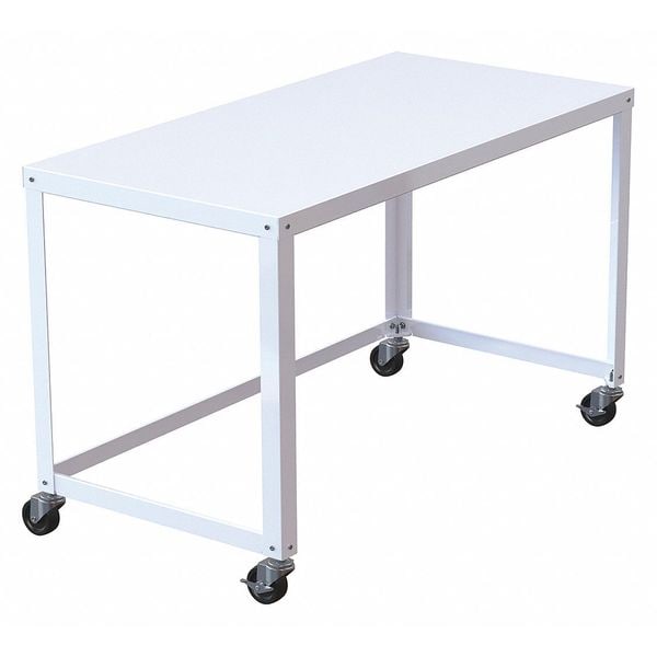 Space Solutions SOHO Mobile Desk, 48" W, White, 23 7/8 in D X 30" H, 47 1/2 in W X - 21648