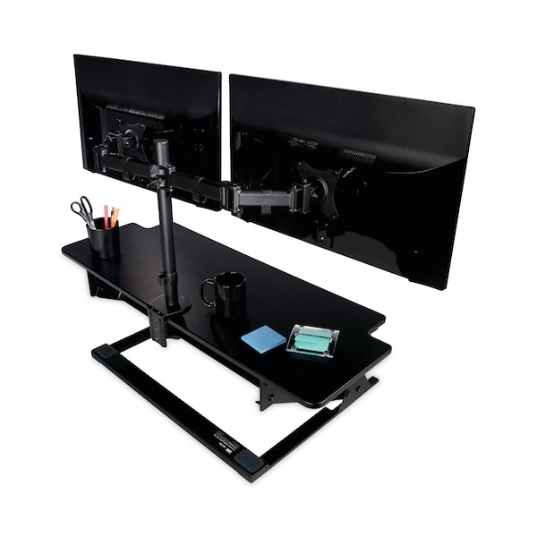 3M Standing Desk Desks, 23.2 in D X 20" H, 42" W X Metal, Black - SD70B