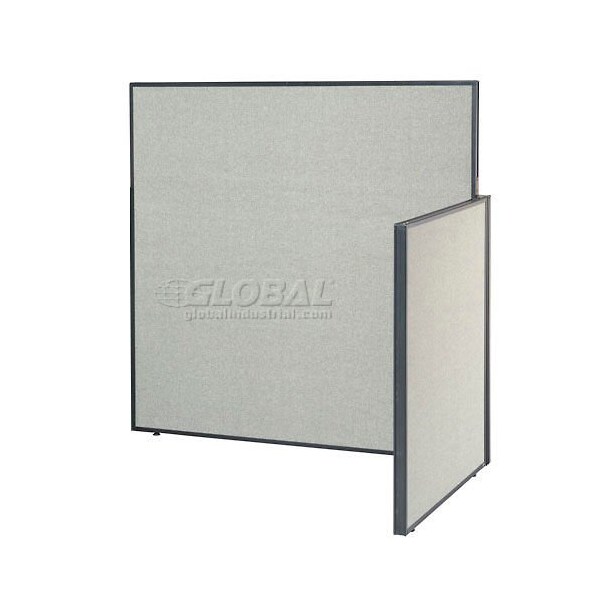 Interion By Global Industrial 48 in D X Back: 60 in; Side: 42 in H, 48 in W X Steel, Gray - 240314GY