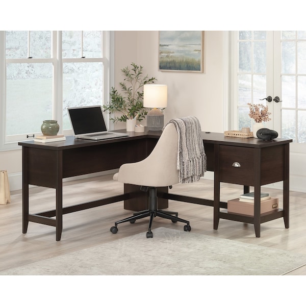 Sauder 66.457 in D X 29.016 in H, 58.661 in W X Engineered wood, Cinnamon Cherry - 435233