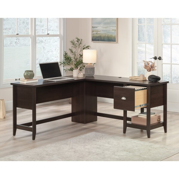 Sauder 66.457 in D X 29.016 in H, 58.661 in W X Engineered wood, Cinnamon Cherry - 435233