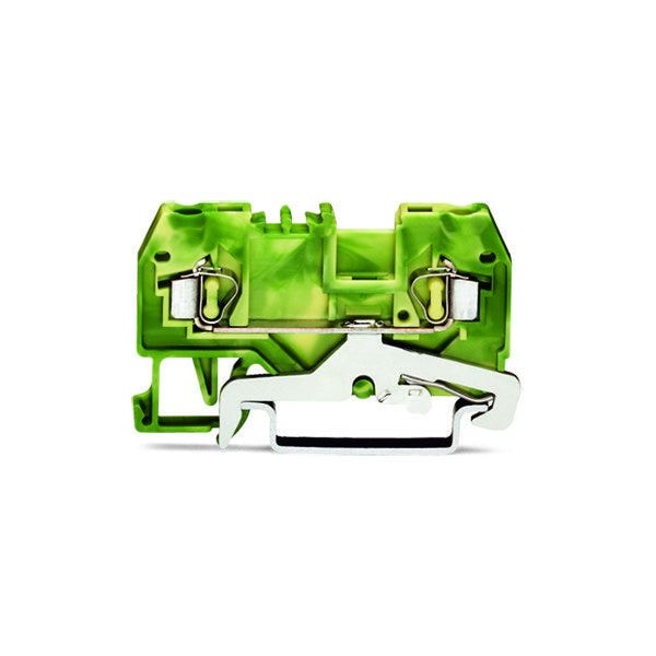 Wago 2-COND GROUND TERMINAL BLOCK, 28-12AWG CAGE CLAMP CONNECTION - 280-907