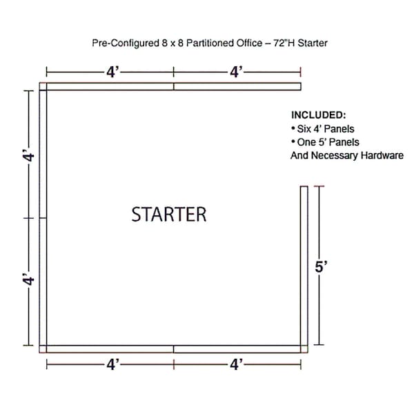 Interion By Global Industrial 96 in D X 72 in H, 96 in W X Fabric Panels / Wood Frame / Steel Connectors, Blue - 236624BL