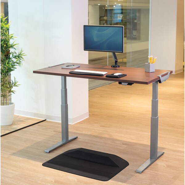 Fellowes Desks, 30 in D X 72" W X Laminate; Plastic; Wood, Mahogany - 9650601