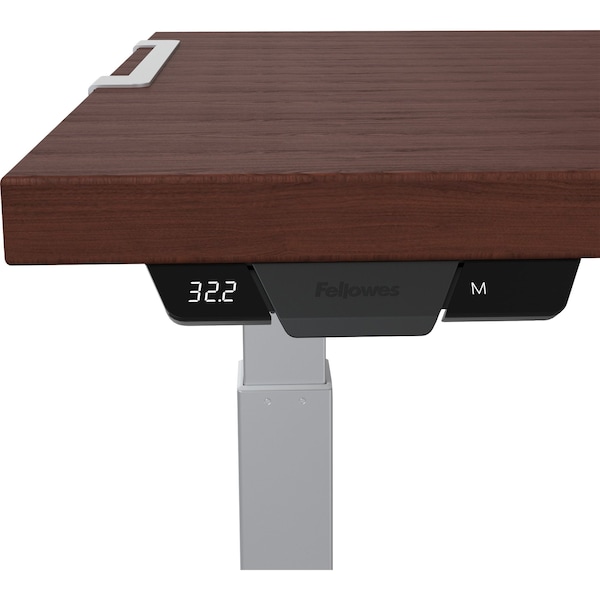Fellowes Desks, 30 in D X 72" W X Laminate; Plastic; Wood, Mahogany - 9650601