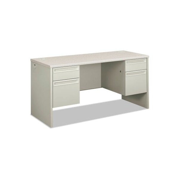 Hon HON Kneespace Credenza - 60inW x 24inD x 29-1/2inH - Silver Mesh/Light Gray - 38000 Series - HON38852B9Q