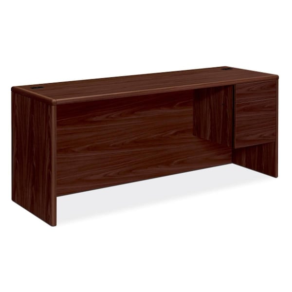 Learning Resources 29.5 x 72 x 24 in. Single Right Pedestal Credenza, Wood - Mahogany - HON10745RNN