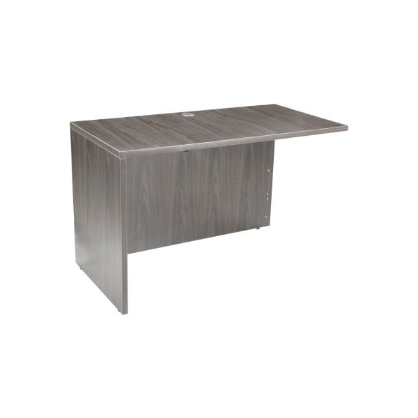 Norstar Office Products - Klang Malaysi Interion Desk Shell Reversible Return, 48inW x 24inD, Gray - O-695934GY