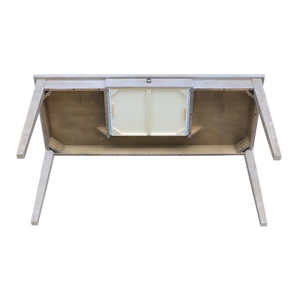 International Concepts Writing Desk with Drawer, Large 26 in D X 30 in H, 60 in W X Wood, Washed Gray Taupe - OF09-42