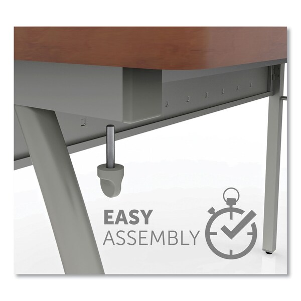 Linea Italia Desks, 23.63 in D X 29.5" H, 47.25" W X Steel, Cherry - LITTR733CH