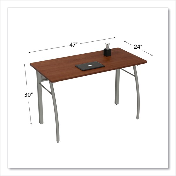 Linea Italia Desks, 23.63 in D X 29.5" H, 47.25" W X Steel, Cherry - LITTR733CH