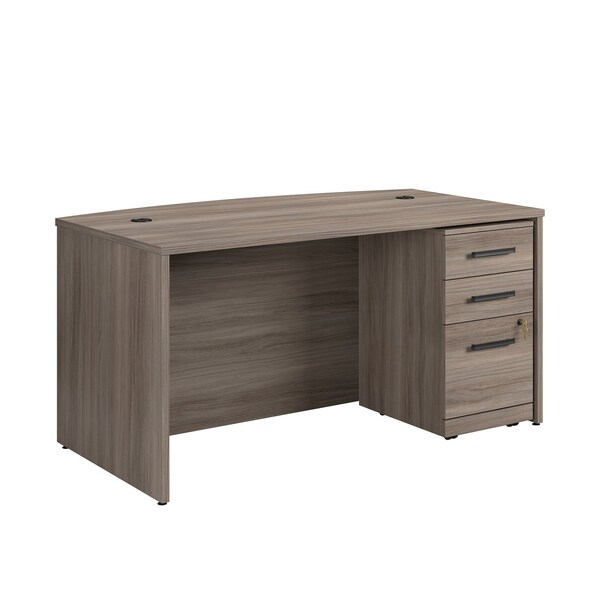 Officeworks By Sauder Affirm 60 in. Bow & 3 Drwr Ped He Ste A2 - 431826