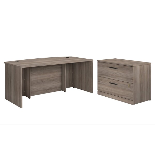 Officeworks By Sauder 35 in D X 29.291 in H, 105.984 in W X Engineered wood - 431551