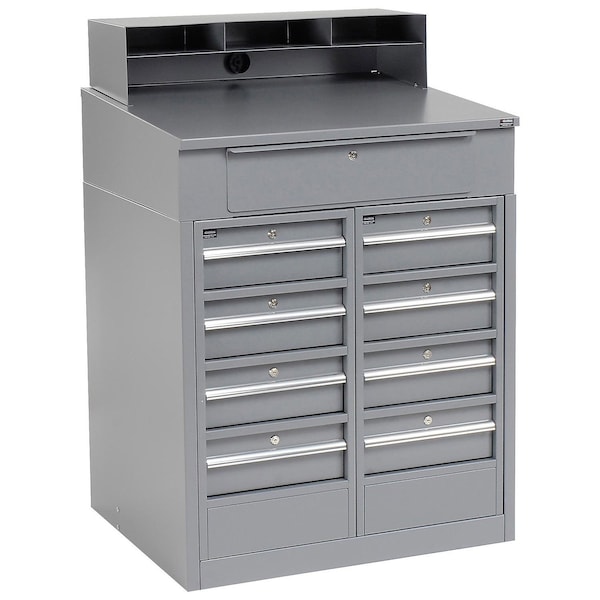 Global Industrial Cabinet Base 30 D X 51-1/2 in H, 34-1/2 in W X Steel, Gray - 237405