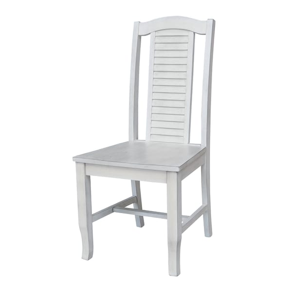 International Concepts Carson Solid Wood Desk with 2 Drawers and Chair - Chalk/White - K128-71-C45